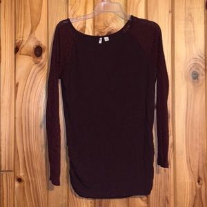 Deep purple long sleeve shirt